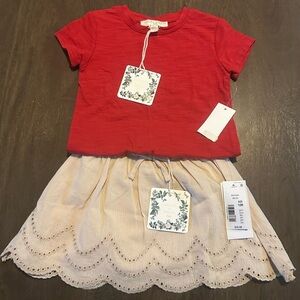 Chelsea & Violet
Baby Girls 12 Months Solid Scallop Hem Skirt and top set